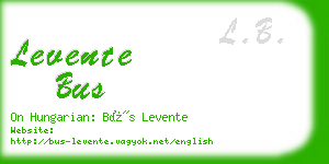 levente bus business card